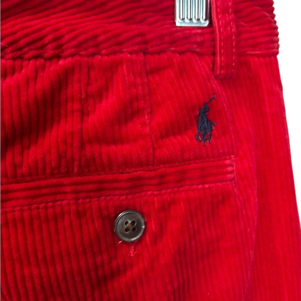 Polo Ralph Lauren Boys Red Corduroy Pants | Youth Size 16 - Picture 4 of 5